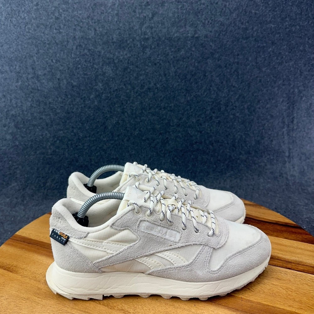 Reebok Classic Leather Low Mens 5.5 Cordura Casual Sneaker Shoes White GY1527